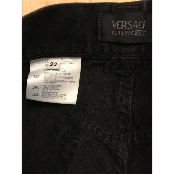 Versace Classic V2 Made In Italy Auth! Sz 33 Black. Barely Worn! - Picture 7 of 8